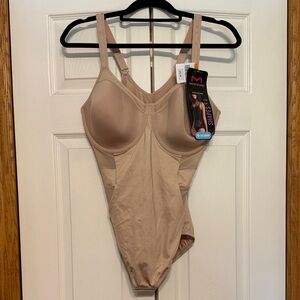 Maidenform Women's Shapewear Cool Comfort Bodysuit in Tan